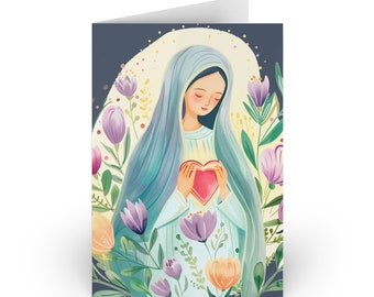 Catholic Marian Notecards | Catholic Notecard Stationary |Catholic gift for Women | Catholic mom | Catholic Stationary, Catholic mother RCIA