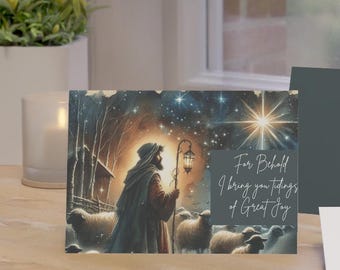 Kerstwenskaarten (10, 30 en 50 stuks), christelijke kerstkaarten, katholieke kerstkaarten, katholieke kaart Katholiek cadeau voor haar