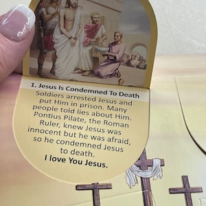 Stations of the Cross Pop-Up Card | Lenten Prayer | Stations of the Cross for kids | Catholic Book Catholic gift | Catholic kid