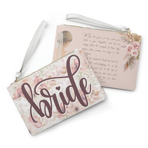 Bride Purse Bride Bag for Wedding Catholic Bride Bachelorette Personalized Bride Wedding Gift Bridal Shower Gift for Bride Honeymoon Gift