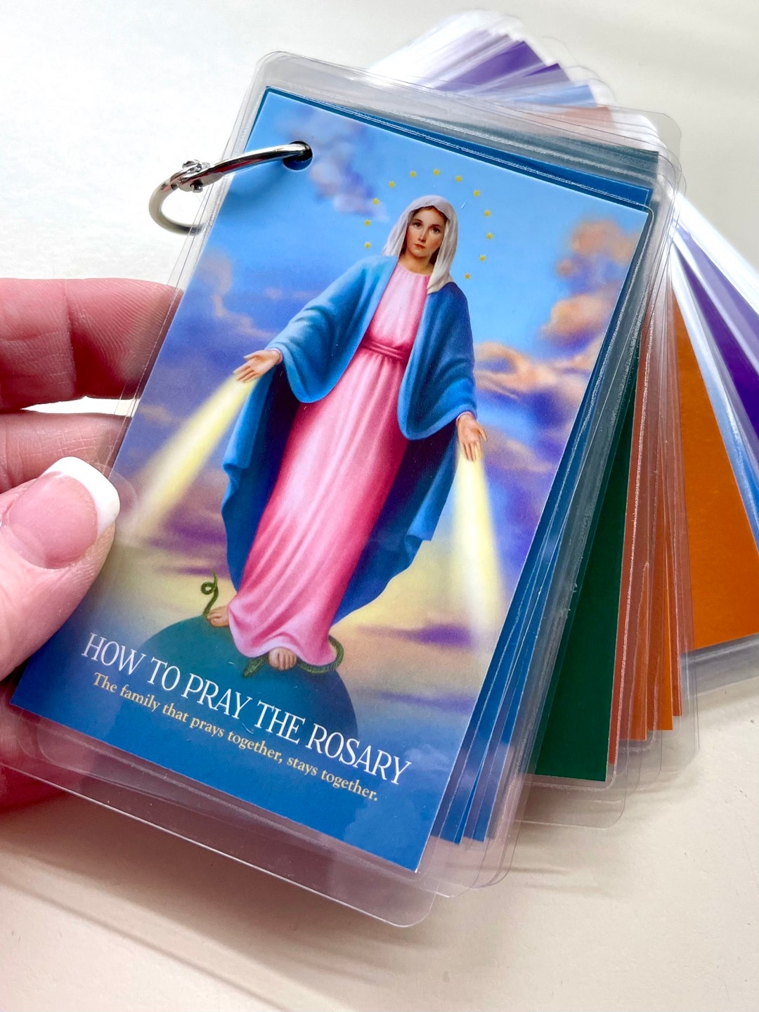 How to Pray the Rosary, Laminated Rosary Prayer Cards, Catholic Rosary Catholic Kid Catholic