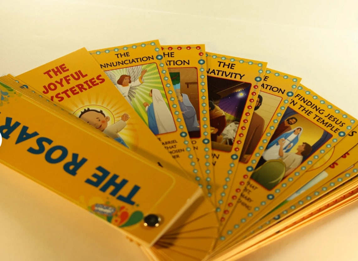 how-to-pray-the-rosary-instructional-book-fan-catholic-rosary-etsy