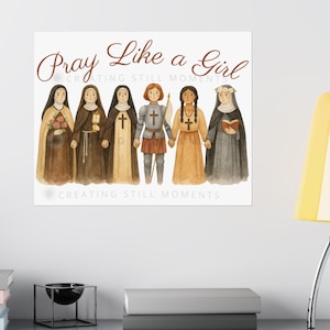 Printed Catholic Print, Women saints, Catholic Decor, 3 Sizes, Religious Print, Catholic Art, Sacred Art, Catholic Gift mom