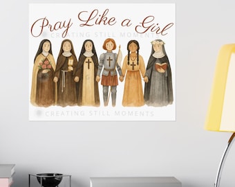 Printed Catholic Print, Women saints, Catholic Decor, 3 Sizes, Religious Print, Catholic Art, Sacred Art, Catholic Gift mom