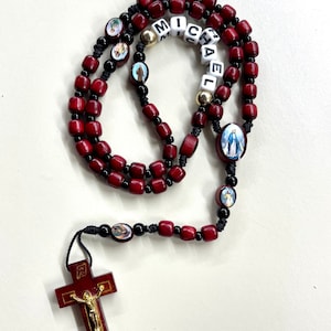 Personalized kid’s  Rosary,  wooden rosary, Catholic gift, Communion gift, Confirmation, Reconciliation gift, kid rosary Catholic kid