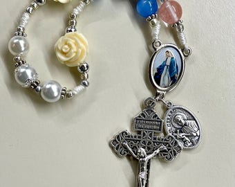 Rosenkranz des Heiligen Gerhard, Katholisches Baby, Schwangerschaftsnovene, Gebet für werdende Mütter, Ablasskreuz, Geschenk für katholische Mütter, Novenen-Gebetbuch