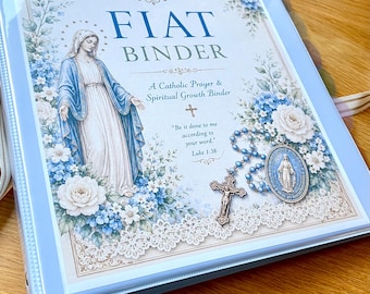 DIGITAL Fiat Catholic Prayer Binder – Fiat Prayer Journal,  Bible Study Planner, Family Prayer, Catholic gift, Catholic prayers, Custom