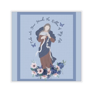 Mary Undoer of Knots Sticker, Catholic Sticker, Mary sticker Marian sticker, Catholic sticker, Catholic mom, Catholic gift, Catholic teacher