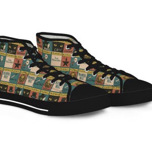 Broadway Lover gift, Men&#39;s High Top Sneakers, Musical Theatre kid, Musical Theater gift, Theatre kid gift, Playbill sneakers, Broadway kid