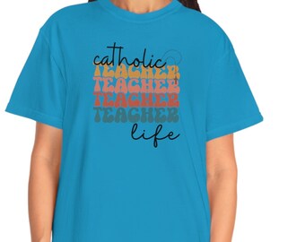 Catholic Teacher Shirt, Comfort Colors shirt, Back to School, Catholic school shirt, Catholic Gift teacher Homeschool teacher Catholic shirt