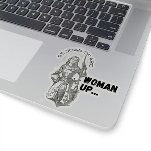 Sticker vinyle Jeanne d&#39;Arc, maman catholique, cadeau catholique, cadeau de séminariste, cadeau religieux de Pâques, cadeau de prêtre, confirmation catholique