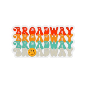 Smiley Broadway Vinyl Sticker, Musical lover Broadway lover Drama Teacher, Music Theater, Music Teacher, Theatre, Music Theatre