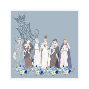 Mary Vinyl Sticker, Catholic gift, Catholic sticker, Marian sticker, Nativity sticker, Catholic mom gift,  religious sticker Gift for priest