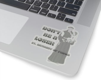 Naklejka winylowa z motywem św. Antoniego, katolicka mama, prezent katolicki, prezent dla seminarzysty, religijny prezent wielkanocny, prezent dla księdza, katolicki nastolatek, katolicy