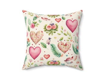 Heart Decor Pillow, Heart Pillow, Love pillow, Valentines gift for her, girlfriend gift, Valentines Day gift, Valentines Decor, Holiday