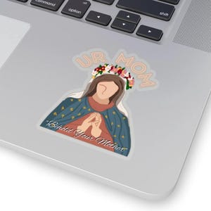 Christmas Sticker Vinyl Sticker Mary sticker Holiday sticker catholic sticker mom gift catholic gift religious sticker