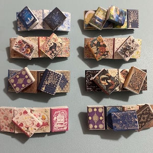 Book Themed Girls Hair Clip Barrette - Great Gift - Hair Accessories for short hair for Book Lovers - Mini Books