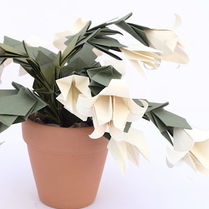 Paper Cream White Christmas Cactus, Holiday Cacti, Thanksgiving Cacti, Easter Cacti image 1