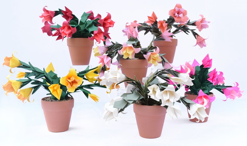 Paper Cream White Christmas Cactus, Holiday Cacti, Thanksgiving Cacti, Easter Cacti image 4