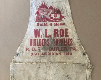 ヴィンテージ 50s Lumber Company キャンバス ショップエプロン