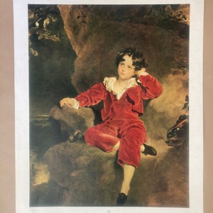 Huge antique art print