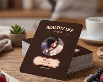 30 Day Habit Challenge Cards | Level 1–3 Progress Program | Printable Wellness Planner & Certificates