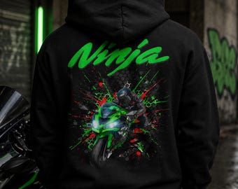Ninja ZX-6R Hoodie, 636 Supersport Screamer Inline-four Biker