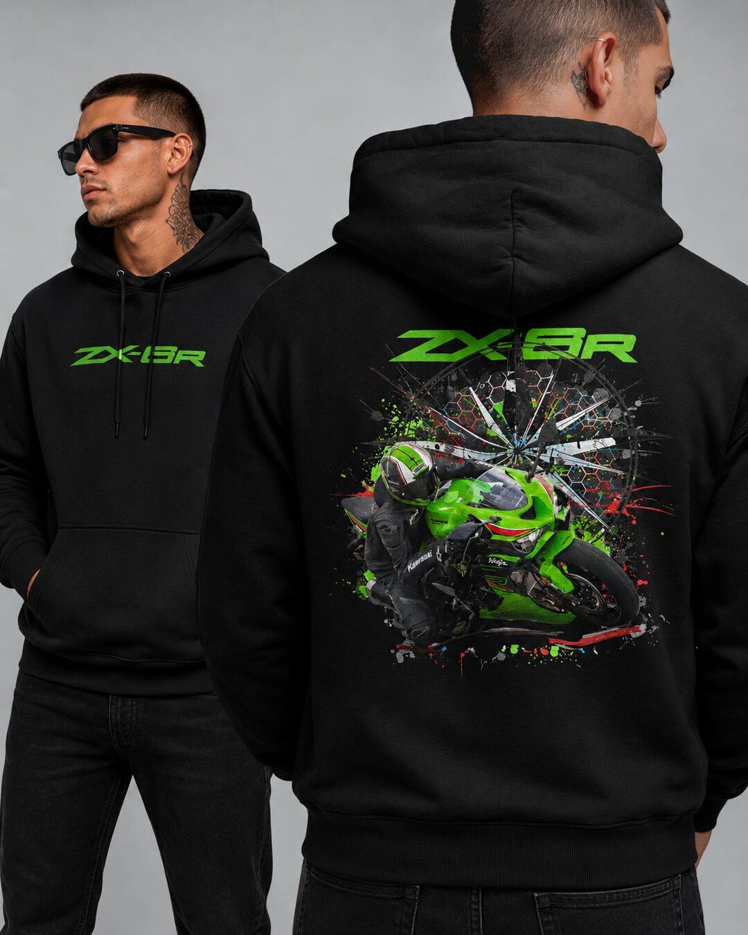 Ninja ZX6R Hoodie, 636 Biker Gift, Supersport Pullover, Ninja