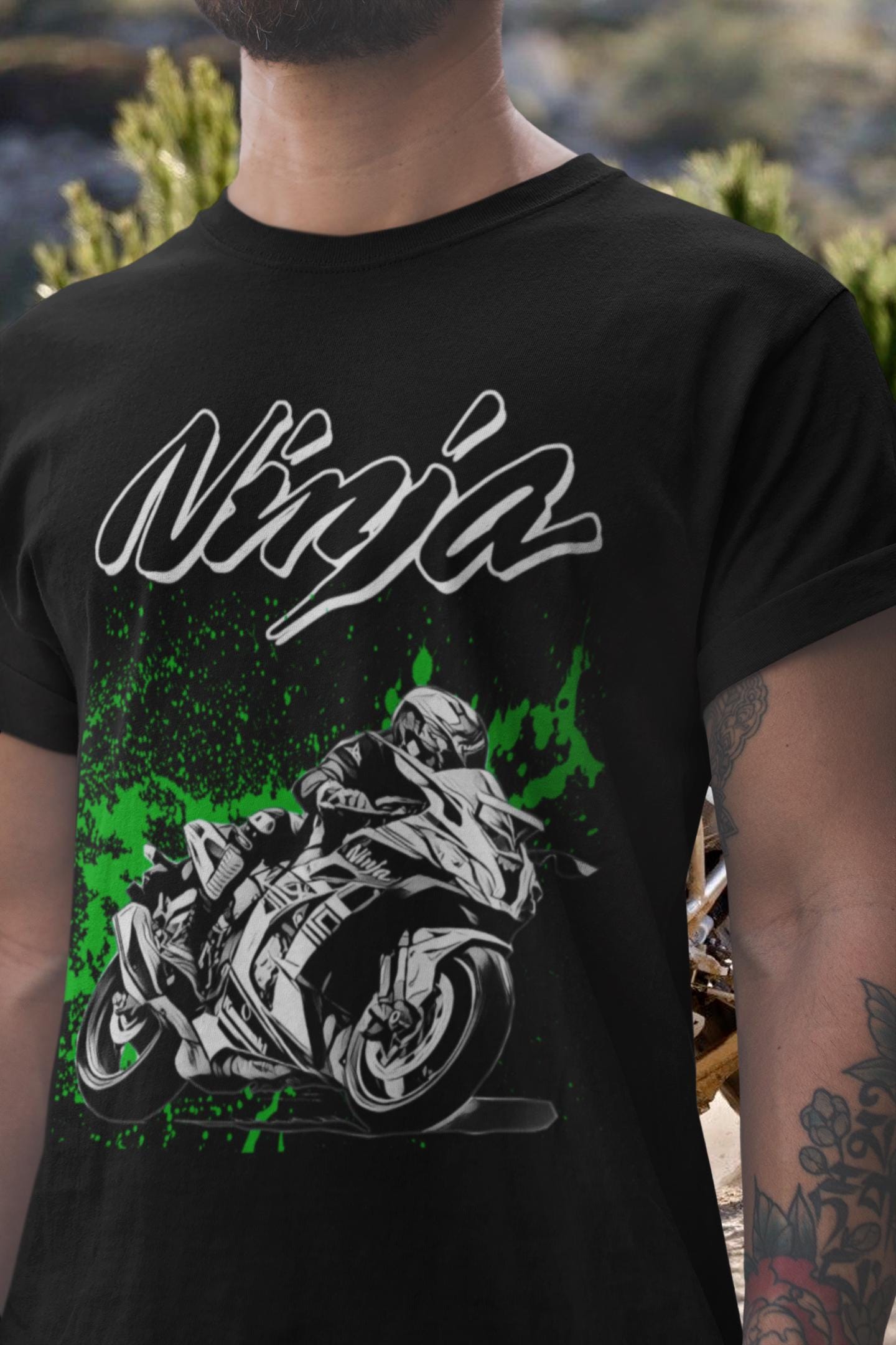 スポーツグッツ Ninja Motorcycle T Shirt for Sportbike Fans Ninja ZX Inspired Tee
