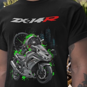 シャツ Kawasaki Ninja ZX-14R 2006-2020 - Motorcycle T-Shirt for Riders | eBay