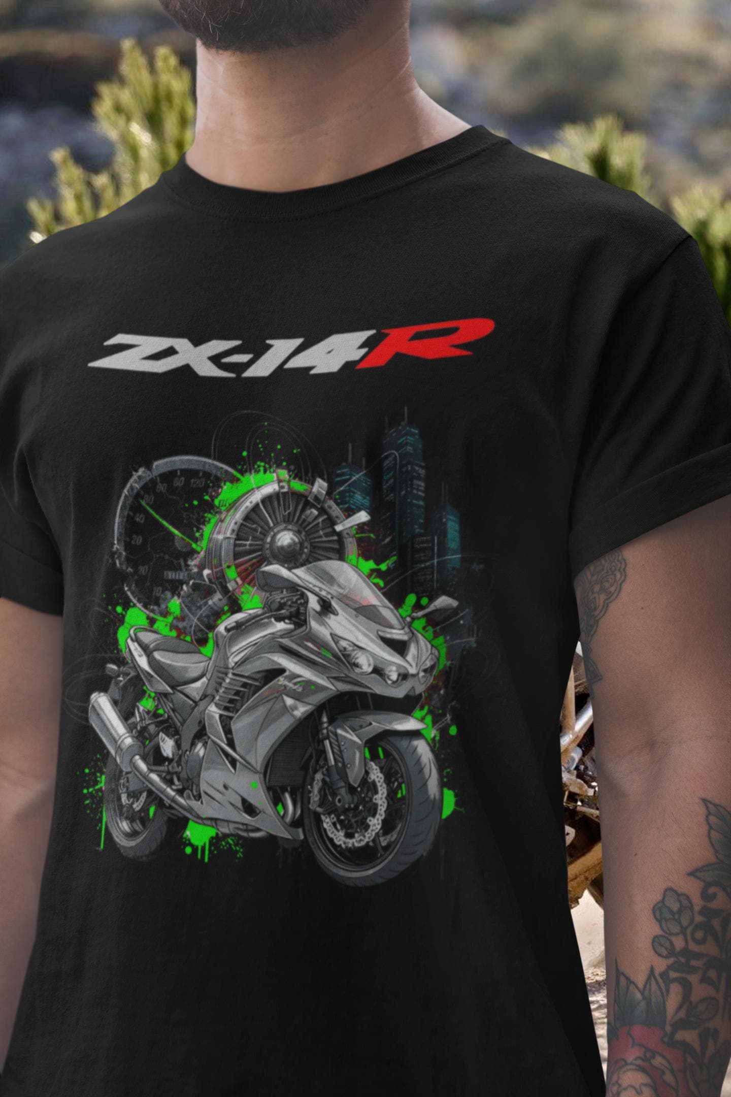 シャツ Kawasaki Ninja ZX-14R 2006-2020 - Motorcycle T-Shirt for Riders | eBay
