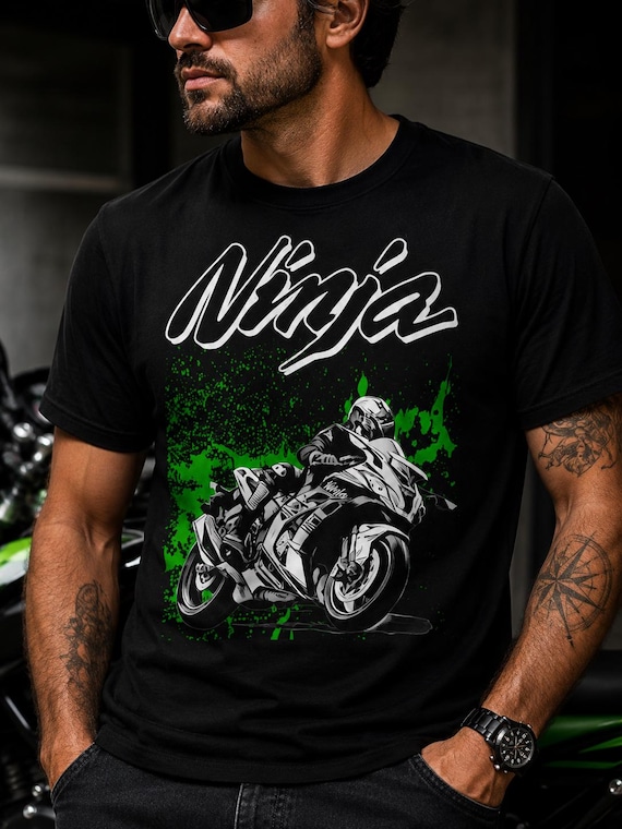 Ninja ZX T-shirt, Green Sportbike Inline-four Racing Biker Gift - Etsy
