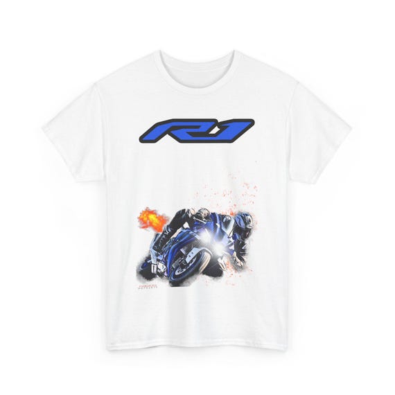 R1 T Shirt YZF R1 Superbike Motorcycle Tee Crossplane CP4 Engine