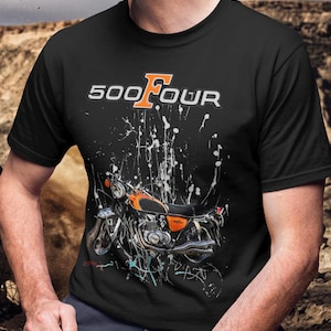 Honda CB500 Four T Shirt Perfect Vintage Gift For Biker Dad Motorcycle Tee 70s Classic Rider Top For Honda Fans Husband Gift