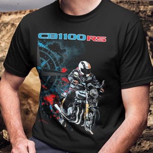Honda CB1100RS T Shirt Perfect Biker Gift For Cafe Racer Fan Rider Top For Honda Owners Husband Present Classic Sport Moto Lover Vintage
