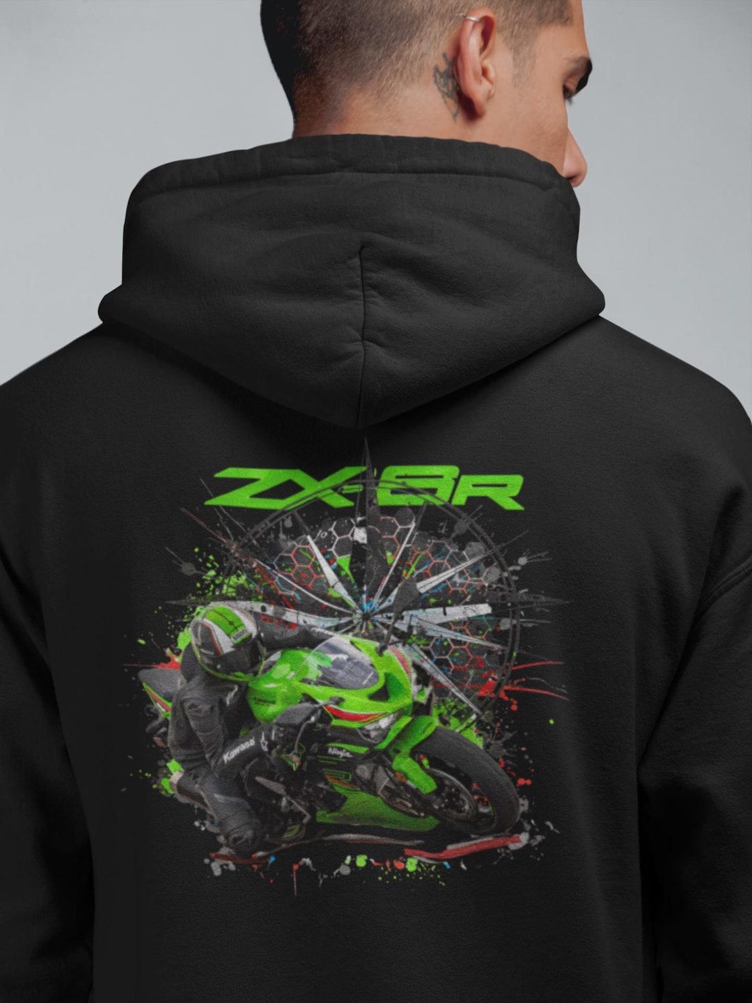 Ninja ZX6R Hoodie, 636 Biker Gift, Supersport Pullover, Ninja