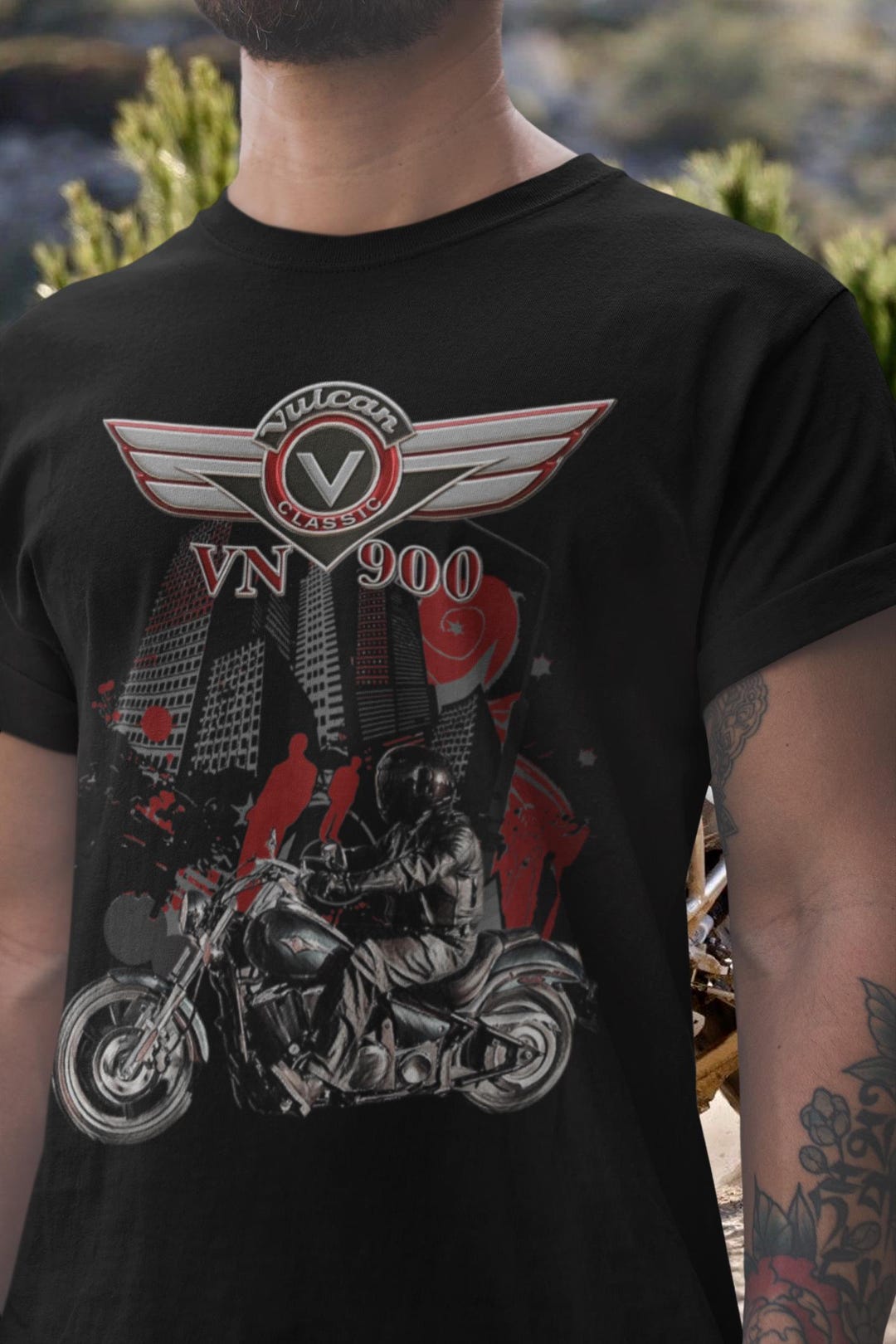 Vulcan 900 T Shirt the Classic Cruiser Motorcycle Tee for Biker