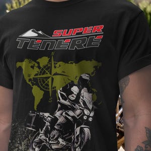 Super Tenere 1200 T Shirt Adventure Touring Motorcycle Gift for Riders Dual Sport Yamaha XT1200Z Biker Tee for Men