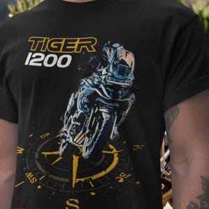 Triumph Tiger 1200 T Shirt Adventure Motorcycle Tee Triple Engine Explorer Rider Graphic Top For Triumph Fans Rally GT Apparel Gift