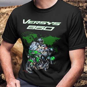 Kawasaki Versys 650 T Shirt Perfect Biker Gift For All Rounder Rider Fan Top For Kawasaki Owners Husband Present Moto Motorcycle Adventure