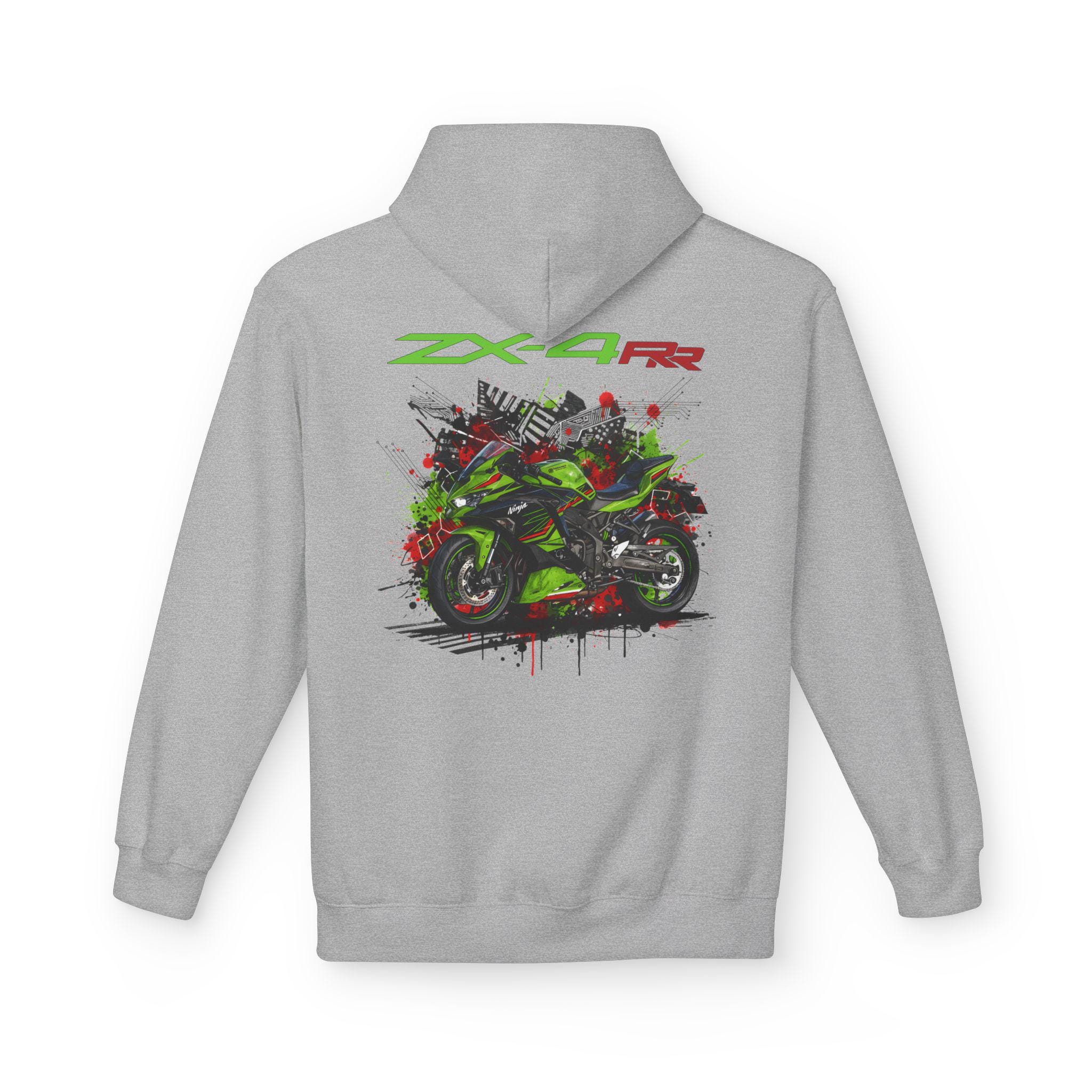 Ninja ZX4RR Hoodie, ZX 4 Screamer Gift, 400cc Inline Four Pullover