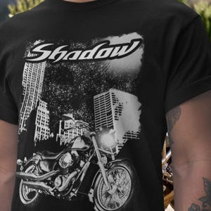 Honda Shadow 600 T Shirt VLX 600 Classic Cruiser Motorcycle Tee V Twin Black an White Graphic Top For Honda Fans Custom Gift