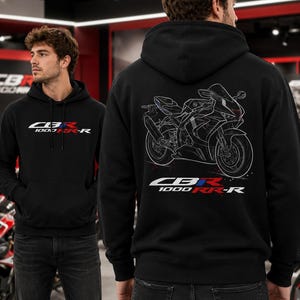 CBR1000RR-R Biker-Hoodie, Rennstrecken-Superbike-Geschenk, Vierkant-Pullover, aerodynamischer Rennfahrer-Hoodie