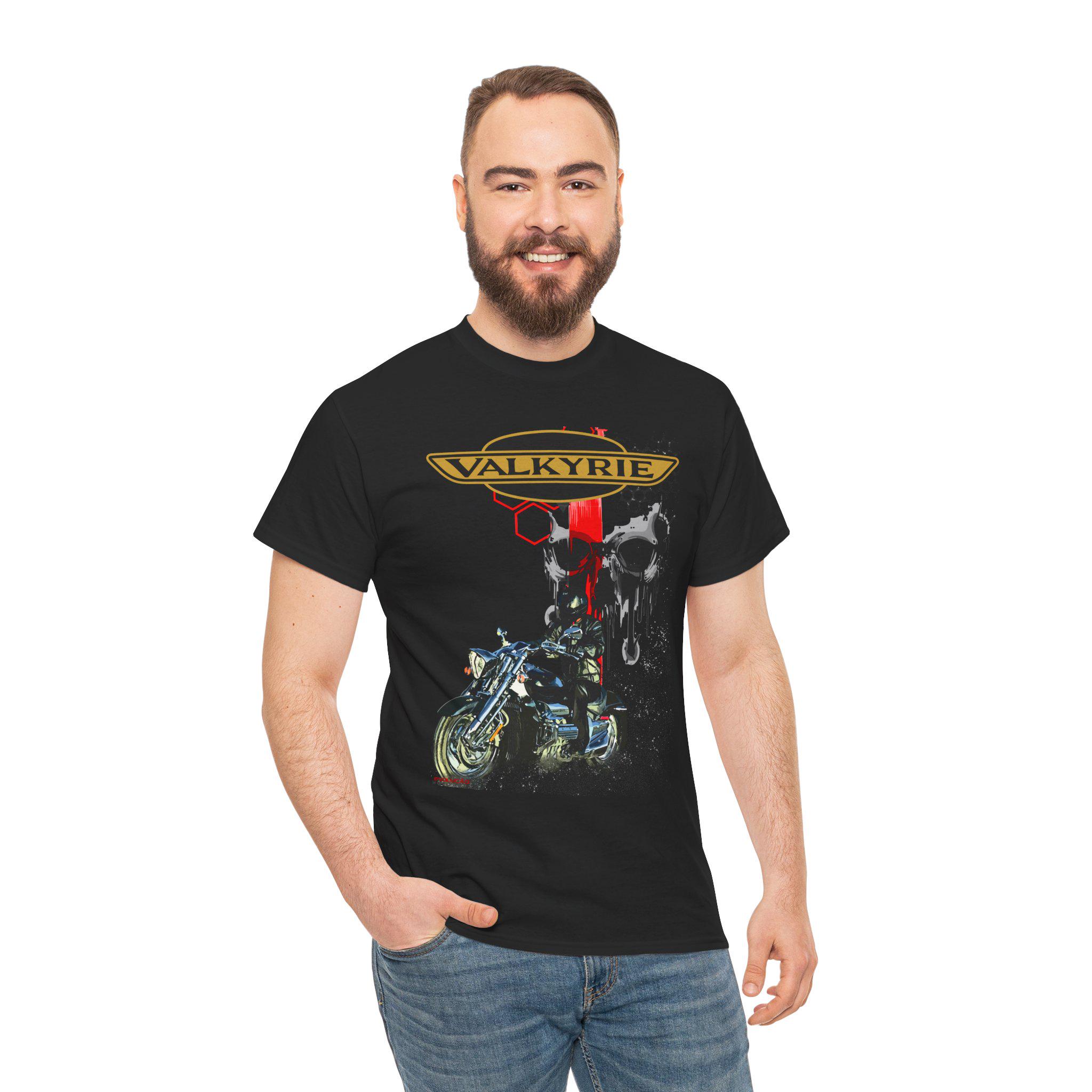 Valkyrie T Shirt F6C Power Cruiser Motorcycle Tee Flat Six Engine
