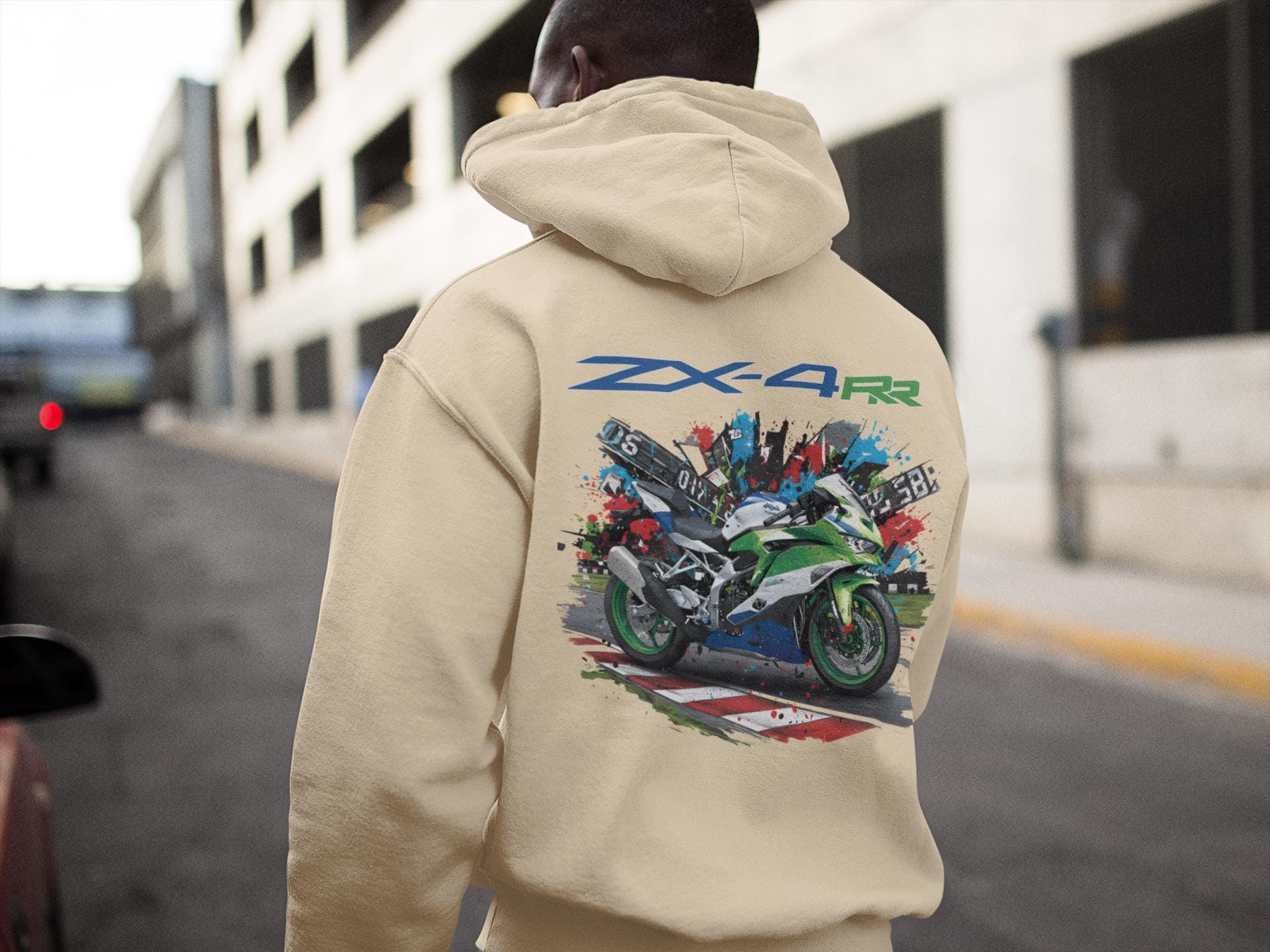 Ninja ZX4RR 40th Anniversary Hoodie, Retro Racing Gift, ZXR Livery