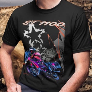 Honda ST1100 Pan European T Shirt Perfect Biker Gift For Sport Tourer Rider Fan Top For Honda Owners Husband Present Moto ST 1100 Motorcycle
