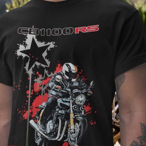 Honda CB1100RS T Shirt Modern Cafe Racer Motorcycle Tee Classic Inline Four Rider Graphic Top For Honda Fans Sport Heritage Gift