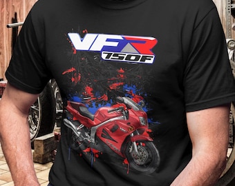 VFR750F T-Shirt, RC36 V4 Gear-Driven Cam Sport Tourer Biker Gift