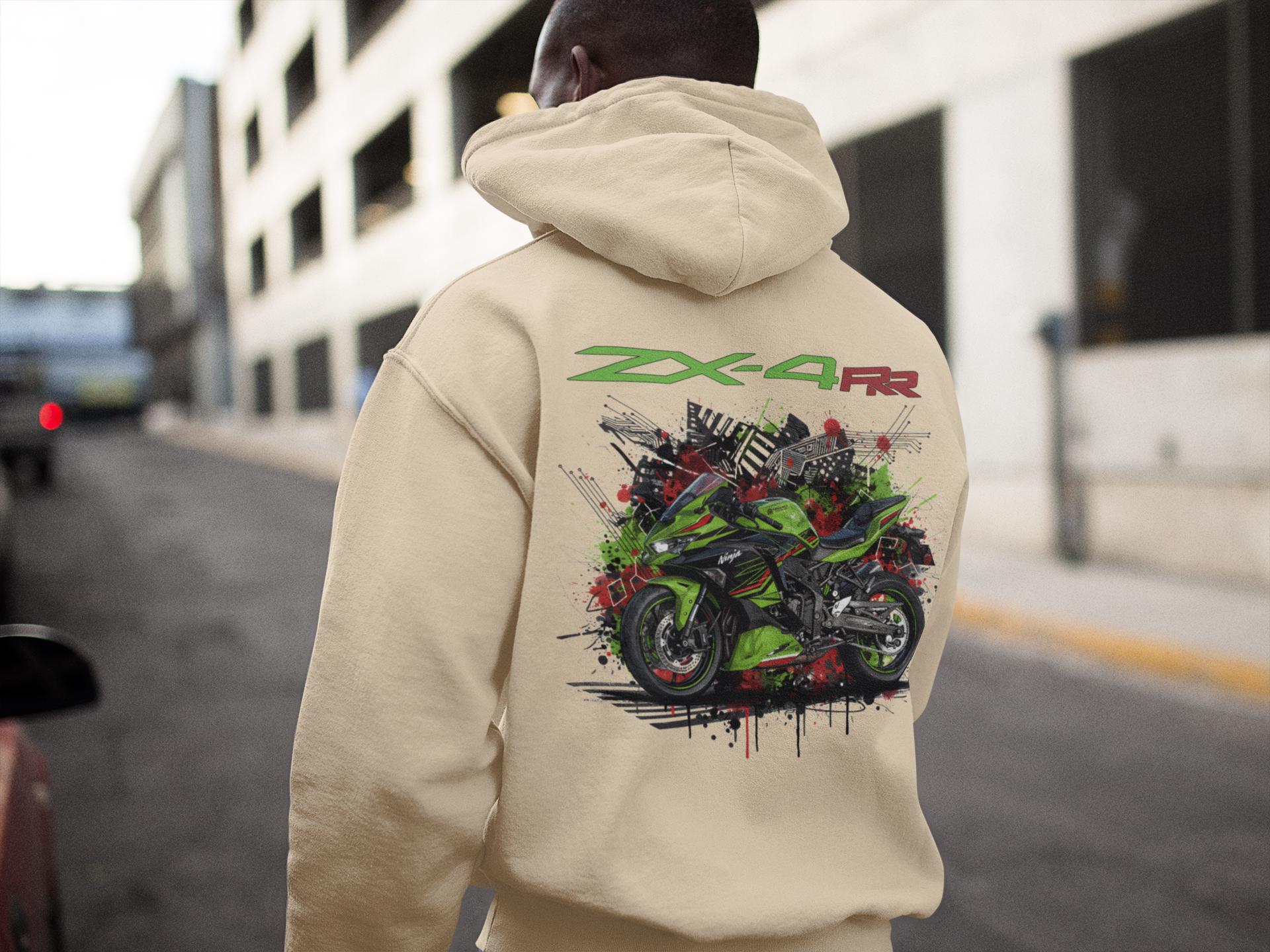 Ninja ZX4RR Hoodie, ZX 4 Screamer Gift, 400cc Inline Four Pullover