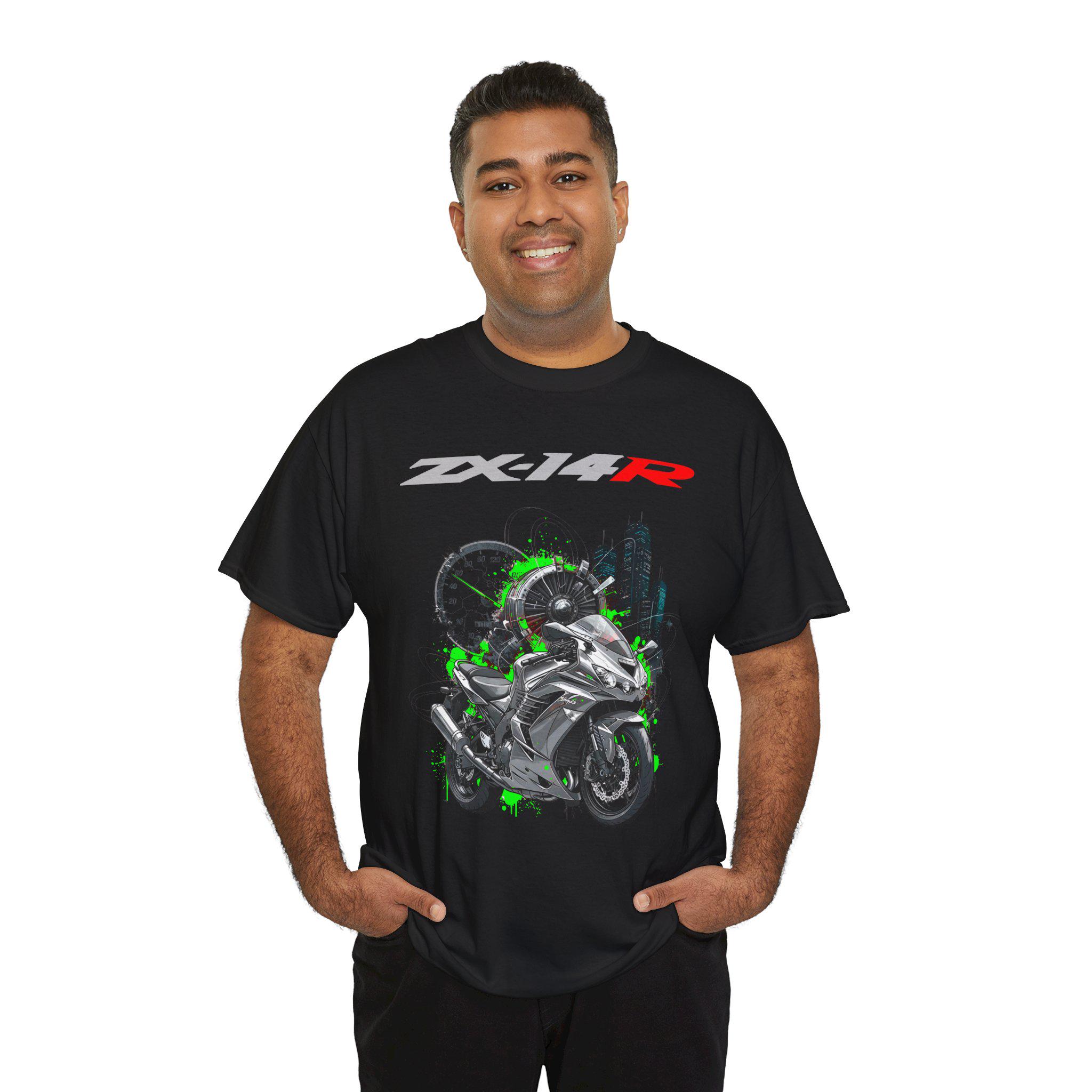 Ninja ZX-14R T Shirt the King of Speed Motorcycle Tee for Biker